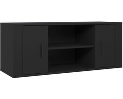 Tv-meubel | Televisiekast | Tv-kast | Mediameubel 100x35x40 cm bewerkt hout zwart