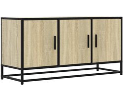 Tv-meubel | Televisiekast | Tv-kast | Mediameubel 100x35x50 cm bewerkt hout metaal sonoma eikenkleurig