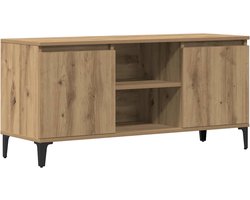 Tv-meubel | Televisiekast | Tv-kast | Mediameubel 102x35x50 cm bewerkt hout artisanaal eikenkleur