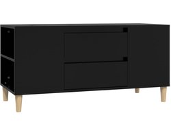 Tv-meubel | Televisiekast | Tv-kast | Mediameubel 102x44,5x50 cm bewerkt hout zwart