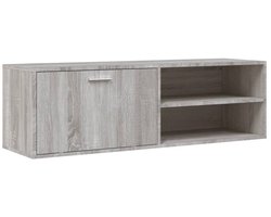 Tv-meubel | Televisiekast | Tv-kast | Mediameubel 120x34x37 cm bewerkt hout grijs sonoma eikenkleurig