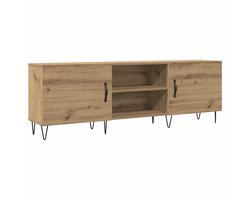 Tv-meubel | Televisiekast | Tv-kast | Mediameubel 150x30x50 cm bewerkt hout artisanaal eikenkleurig
