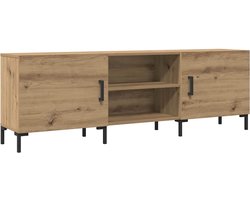 Tv-meubel | Televisiekast | Tv-kast | Mediameubel 150x30x50 cm bewerkt hout artisanaal eikenkleurig