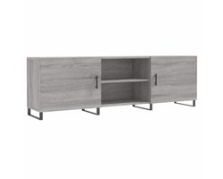 Tv-meubel | Televisiekast | Tv-kast | Mediameubel 150x30x50 cm bewerkt hout grijs sonoma eikenkleurig
