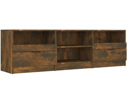 Tv-meubel | Televisiekast | Tv-kast | Mediameubel 150x33,5x45 cm bewerkt hout gerookt eikenkleurig