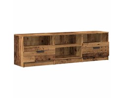 Tv-meubel | Televisiekast | Tv-kast | Mediameubel 150x33,5x45 cm bewerkt hout oud houtkleurig