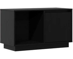 Tv-meubel | Televisiekast | Tv-kast | Mediameubel 74x35x44 cm massief grenenhout zwart