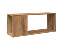 Tv-meubel | Televisiekast | Tv-kast | Mediameubel 80x24x32cm bewerkt hout artisanaal eikenkleur