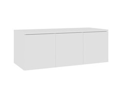Tv-meubel | Televisiekast | Tv-kast | Mediameubel 80x34x30 cm bewerkt hout wit