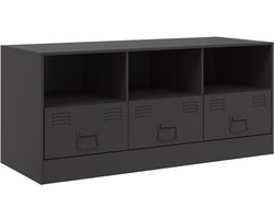 Tv-meubel | Televisiekast | Tv-kast | Mediameubel 99x39x44 cm staal zwart