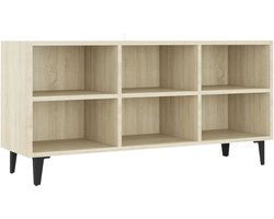 Tv-meubel | Televisiekast | Tv-kast | Mediameubel met metalen poten 103,5x30x50 cm sonoma eikenkleurig
