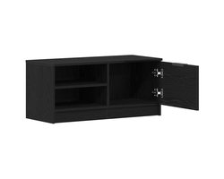 Tv-meubel | Televisiekast | Tv-kast Zwart 80 x 35 x 36.5 cm Bewerkt hout