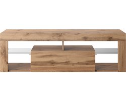 TV meubel TV dressoir Hugo incl LED bruin houtstructuur