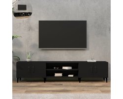 TV meubel - TV kast - Dressoir - Kasten - 180x31,5x40 - Hout - Zwart