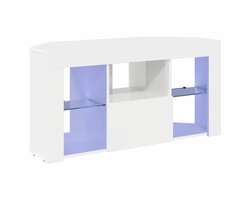 Tv-meubel | TV-kast | Hoek LED TV Kast Hoogglans Wit 104 x 40 x 50 cm Bewerkt hout