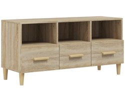 Tv-meubel | TV-kast | Televisiekast | Mediameubel 102x36x50 cm bewerkt hout sonoma eikenkleurig