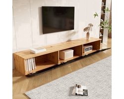 TV-meubel – TV-kast – TV-dressoir – TV-standaard – TV-bank – Hoogglans Afwerking – 180 cm Breed – Muur- en Vloerbevestiging