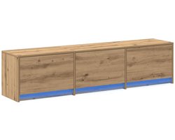 Tv-meubel | TV-kast | TV kast met LED's met lade Ambachtelijk eiken 162 x 34 x 40 cm