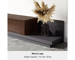 TV-Meubel Uitschuifbaar 200 cm Walnoot – Luxe Entertainment Center met 3 Laden voor TV's tot 120 Inch