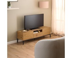Tv-meubel Varven Paper Mat Wild Eiken 140cm - Giga Living