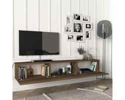 Tv-meubel Vihti zwevend 180x31x29,5 cm walnootkleurig