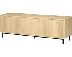 TV-meubel voor televisies tot 65 inch - Mediawandmeubel met 3 Opbergkasten en Kabeldoorvoer - Modern Design