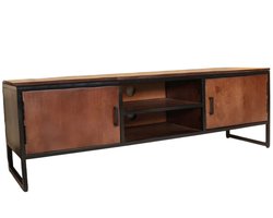 TV meubel walnoot mangohout 150cm Liv tv kast duurzaam mango massief hout tv-meubel