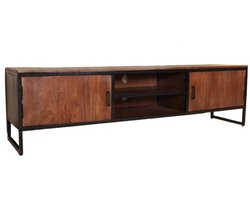 TV meubel walnoot mangohout 180cm Liv tv kast duurzaam mango massief hout tv-meubel