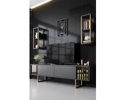 tv-meubel Woody Fashion | 180 x 30 x 48 cm | Anthracite Black