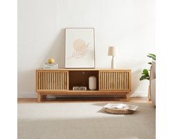 TV meubel Ypäjä 150x42x50 cm bamboe naturel [en.casa]