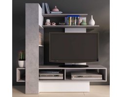 Tv-meubel Zerko 140cm - beton/wit