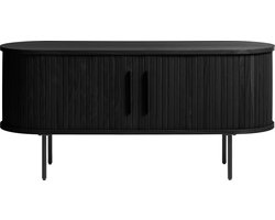 Tv -meubel Zwart - Eikenhout & Metaal - 40x120x55,6cm - Tv -meubel Nola Zwart - Giga Living