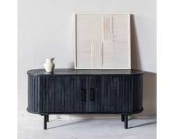 Tv-meubel Zwart - Mangohout - 120cm - Tv-meubel Merel - Giga Meubel