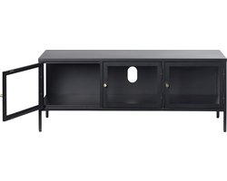 Tv-Meubel Zwart - Metaal - 40x132x52cm - Soft Closing - Tv-Meubel Carmel - Giga Living