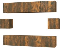 Tv-meubelset - Hifi-kast Media-kast - Woonkamer Inrichting - Klassiek Design - 200x30x30 cm - Geel