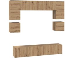 TV-meubelset Wandmontage - Opbergunit Set - Woonkamer Inrichten - Strak Rechthoekig Ontwerp - 80 x 30 x 30 cm