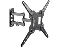 TV Muurbeugel – 23-55 inch – VESA tot 400x400 - Draaibaar en kantelbaar – Incl. kabelmanagementsysteem – Ewent EW1525
