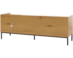 TV-rek MCW-O39, TV-meubel TV-tafel Lowboard TV-kast Commode, melamine MDF 56x150x40cm ~ naturel