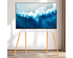 Tv Standaard - Televisie Meubel - Tv Plaatsen - In Hoogte Verstelbaar - 42-75 inch - Wit