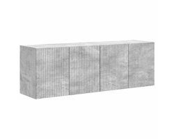 TV-wandkast | Tv-meubel | Televisiekast | Mediameubel 2 pcs Beton Grijs 59,5 x 31 x 40 cm Bewerkt hout