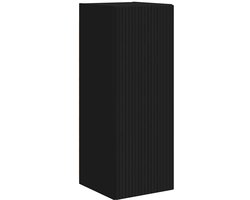 TV-wandkast | Tv-meubel | Televisiekast | Mediameubel Wandgemonteerd Zwart 30 x 31 x 80 cm Bewerkt hout