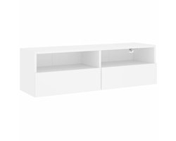 Tv-wandmeubel | Televisiekast | Tv-kast | Mediameubel 100x30x30 cm bewerkt hout wit