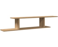 Tv-wandschap | Televisiekast | Tv-kast 125x18x23 cm bewerkt hout artisanaal eikenkleurig