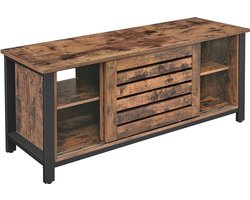 Tvmeubel - Woood - Industrieel design - Schuifdeuren - Donkerbruin