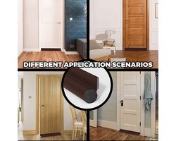 Twee bruine deurafdichtingen van 96 cm, deurafdichtingen aan de onderkant en deurisolatieafdichtingen om te voorkomen dat koude lucht, stof, water en licht naar binnen sijpelen (bruin).