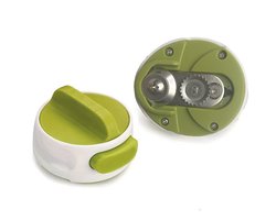 Twee eenvoudige blikopeners - Blikopener - kurkentrekker - Flessenopener - Keukengereedschap - Kunststof - Groen