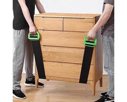 Twee verstelbare verhuisriemen, geschikt voor één of meerdere personen, multifunctionele verhuisriemen, kunnen worden gebruikt voor het verhuizen van meubels, dozen, matrassen en bouwmaterialen，10cm*1.65m