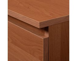 Tweedeurs Kledingkast Casa Velluto NordicWardrobe – 90 cm Breed Slaapkamerkast met 2 Laden, Planken en Kledingstang – Gelamineerd 16 mm – Elzen – Minimalistisch, Duurzaam en Slijtvast