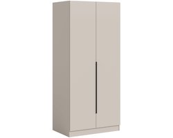 Tweedeurs kledingkast in kasjmier - Moderne opbergoplossing voor elk interieur - 80x181x52cm
