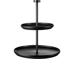 Tweelaags Porseleinen Etagère - Aperitief- en Taartplateau - 23,5 cm Hoog